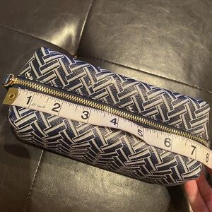 Small faux leather cosmetic pouch